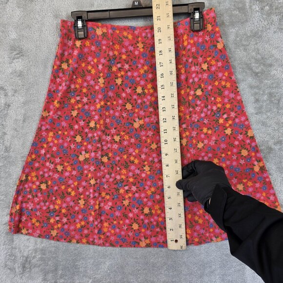 Coldwater Creek Skirt Womens Medium Floral A Line Pull On Stretch Made in USA - Picture 3 of 6